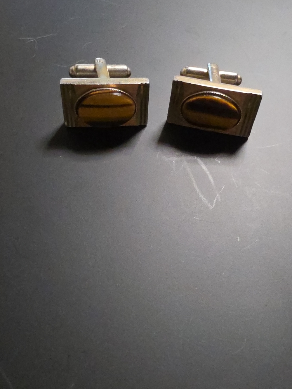 Vintage Swank Tiger's Eye Cufflinks
